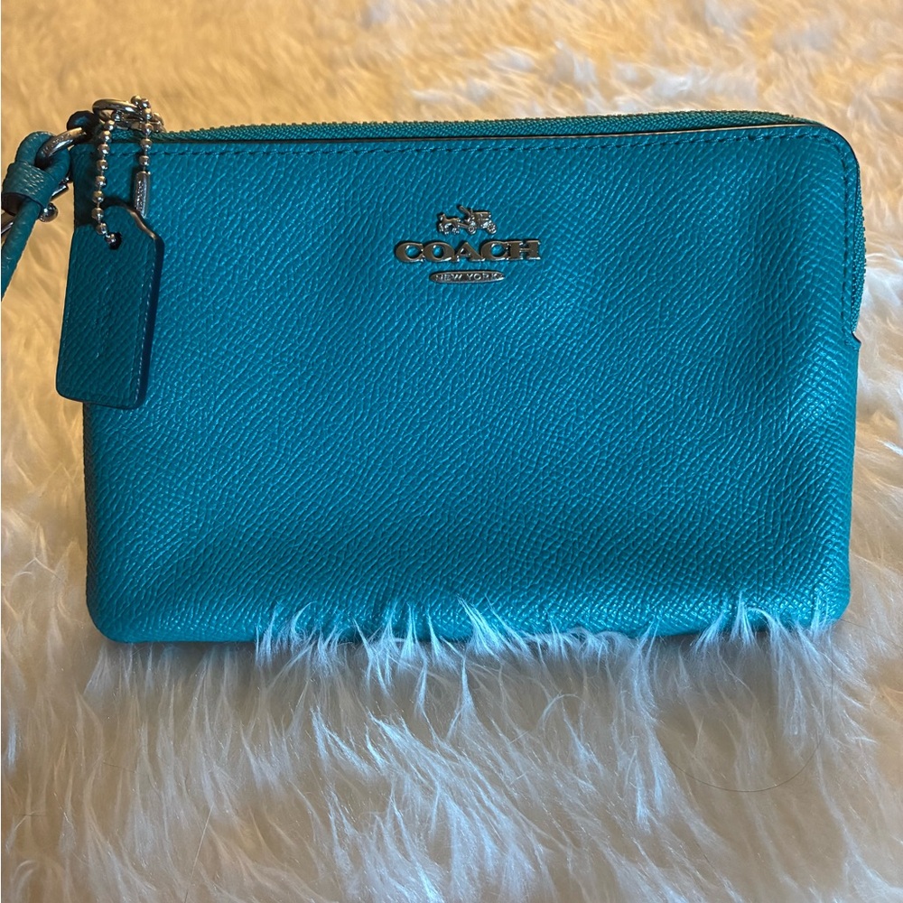 Coach Teal Wristlet